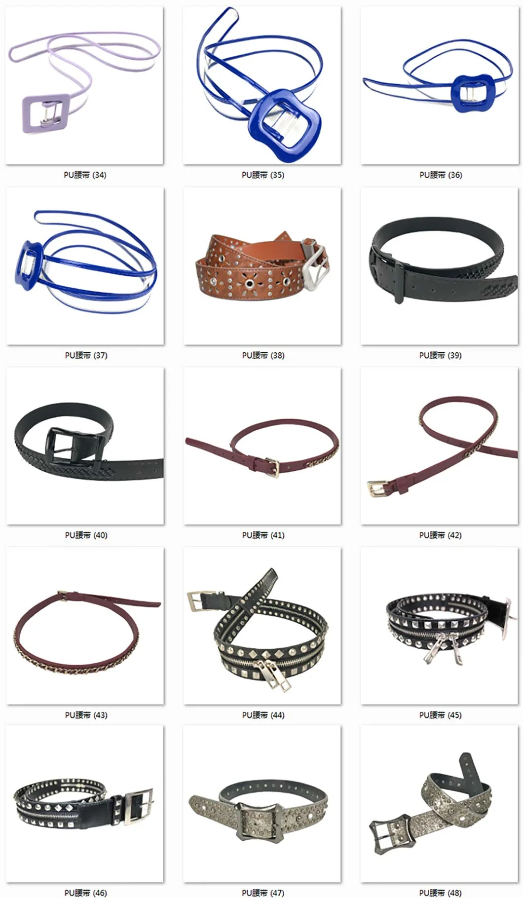Hot Sell PU Leather Belt Customized Logo Women Leather Belts for Casual Dress